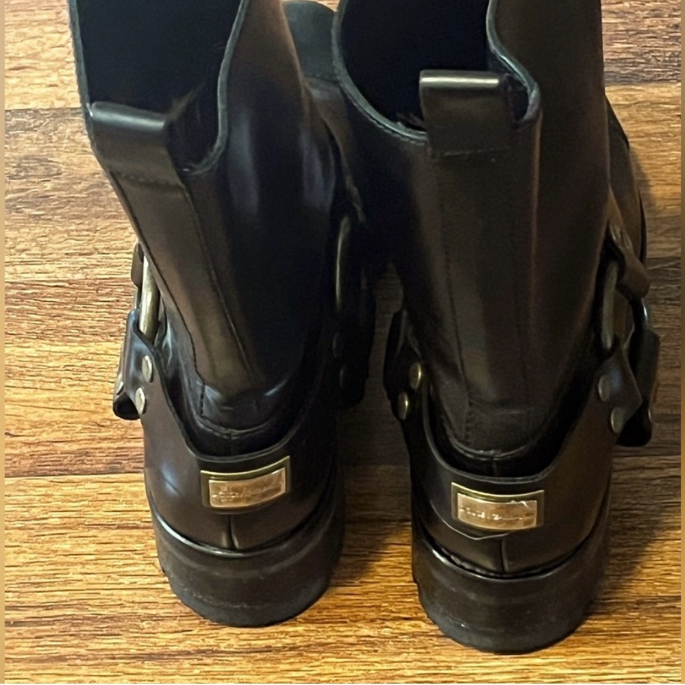 Dolce & Gabbana Made in Italy Black Leather Moto Boots Excellent Condition! - Picture 4 of 16